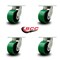 Service Caster 6 Inch Extra Heavy Duty Green Poly on Cast Iron Wheel Swivel Caster, 4PK SCC-KP92S630-PUR-GB-4 - alternate 4